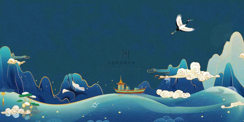 秋天插画风景处暑背景 秋天插画风景处暑背景