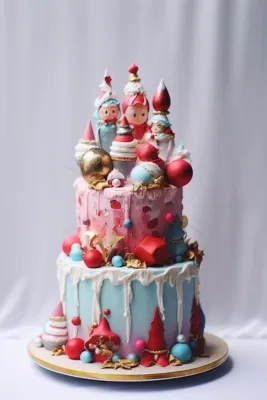 儿童生日蛋糕装饰梦幻卡通甜点摄影图 儿童生日蛋糕装饰梦幻卡通甜点摄影图