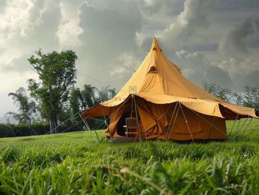 户外露营山顶帐篷云海摄影图