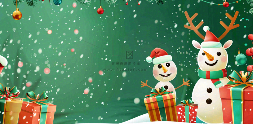 圣诞节卡通插画背景