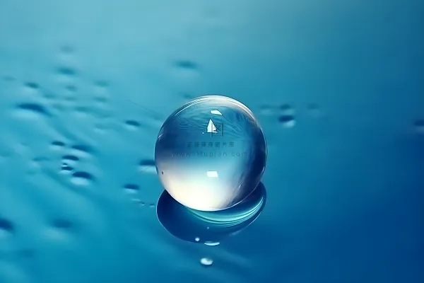 青色大气水滴露珠背景