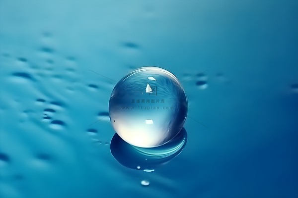 青色大气水滴露珠背景 青色大气水滴露珠背景