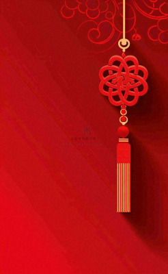 红色新年春节中国结喜庆元旦背景