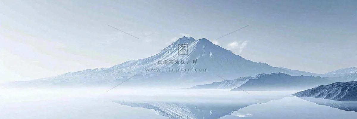 高山云层冰山雪山云雾意境,自然风景摄影图