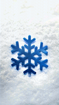 冬季白雪地里的蓝色雪花寒冷大寒小雪大雪摄影图