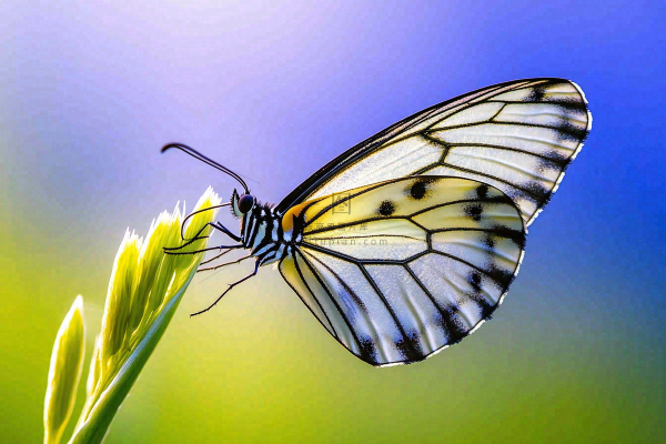 蝴蝶昆虫春天植物摄影图