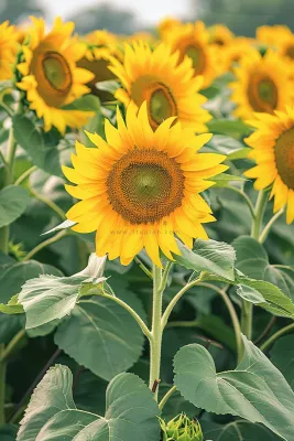 向日葵向阳鲜花摄影图