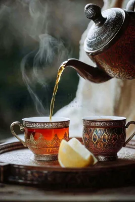 茶叶品茶茶道文化古色古香摄影图