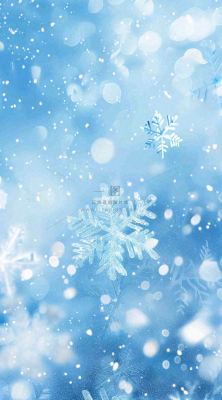 冬天白雪覆盖寒冷唯美雪景小寒插画背景 冬天白雪覆盖寒冷唯美雪景小寒插画背景