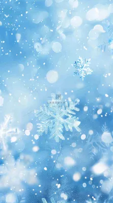 冬天白雪覆盖寒冷唯美雪景小寒插画背景 冬天白雪覆盖寒冷唯美雪景小寒插画背景