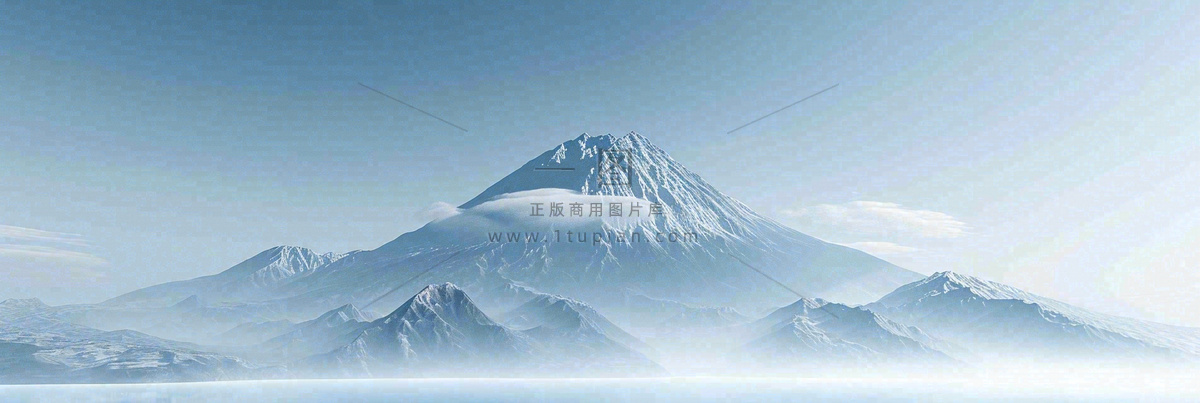 高山云层冰山雪山云雾意境,自然风景摄影图