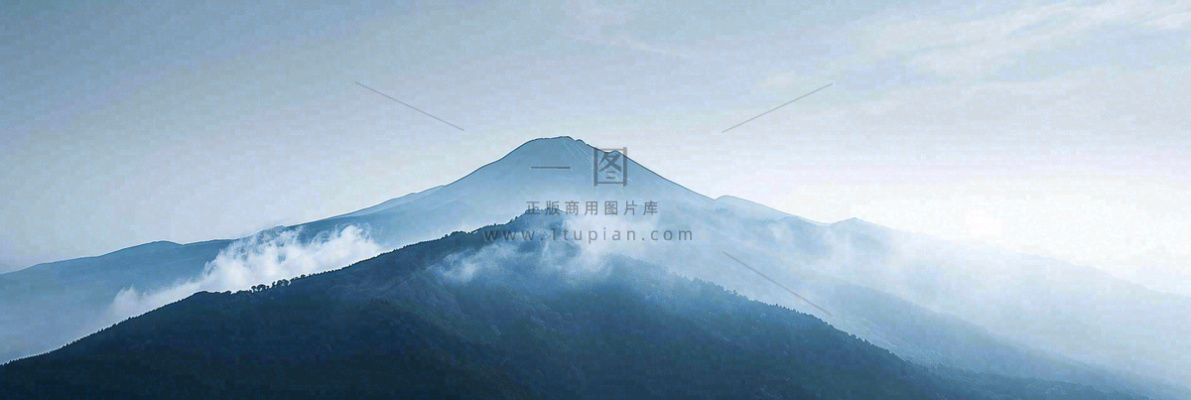 高山云层冰山雪山云雾意境，自然风景摄影图
