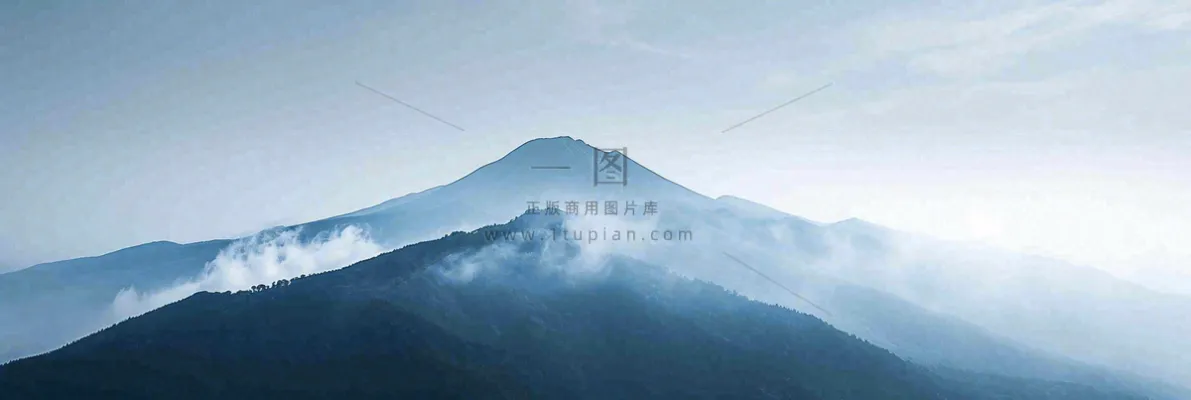 高山云层冰山雪山云雾意境，自然风景摄影图
