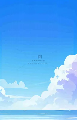 蓝紫色天空白云清新浪漫落日海上倒影 蓝紫色天空白云清新浪漫落日海上倒影