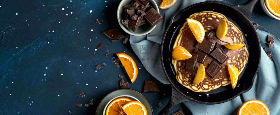 美食简约烤饼蛋糕,巧克力水果橙子摄影图 美食简约烤饼蛋糕,巧克力水果橙子摄影图