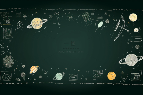 黑板云朵学习粉笔背景