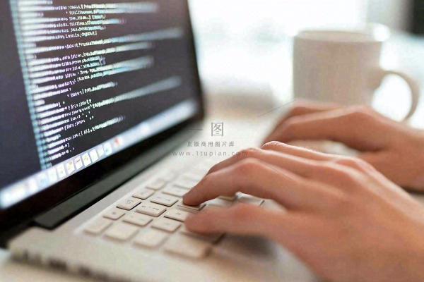 工作商务电脑咖啡摄影图