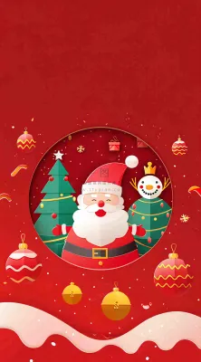 圣诞节卡通插画背景 圣诞节卡通插画背景