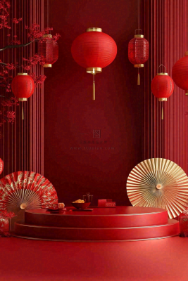 年货节促销电商背景