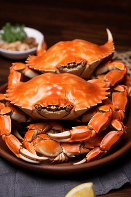 螃蟹秋季美食摄影图 