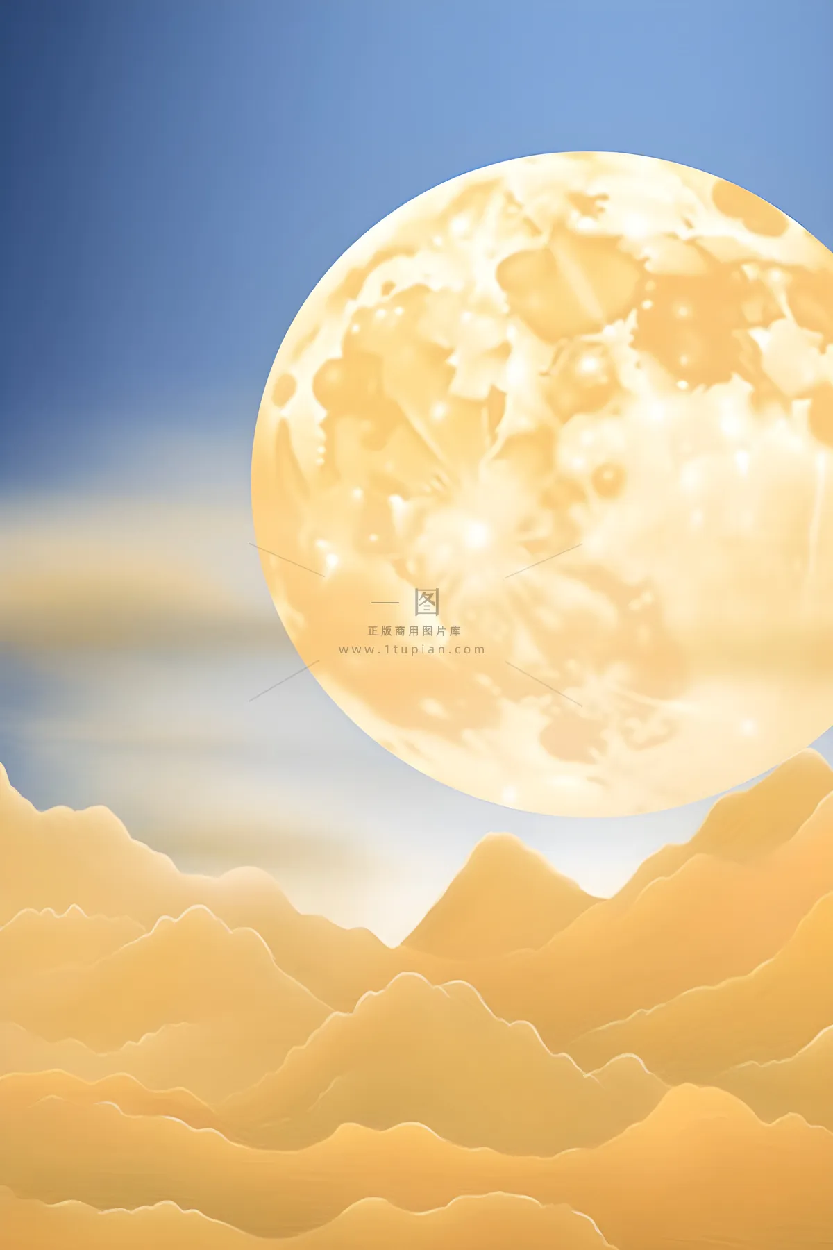 创意月光简约背景