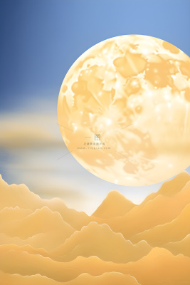 创意月光简约背景 创意月光简约背景