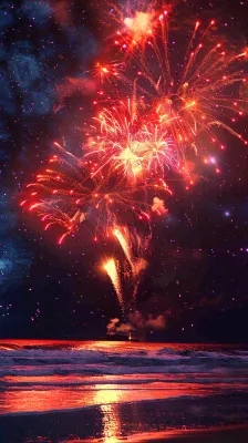 新春春节放烟花庆祝红色喜庆小年除夕夜国庆摄影图 新春春节放烟花庆祝红色喜庆小年除夕夜国庆摄影图