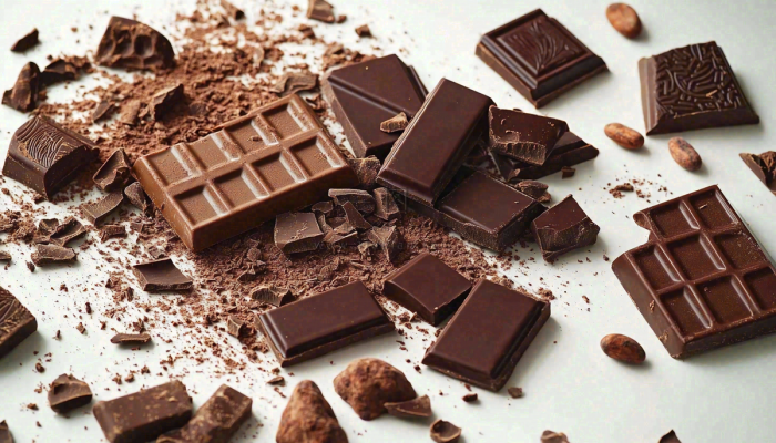 黑巧巧克力美味美食摄影图