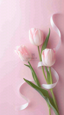 粉色郁金香花束母亲节送花摄影图 粉色郁金香花束母亲节送花摄影图