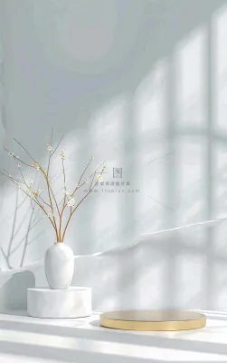 美妆护肤3d展台清新背景 美妆护肤3d展台清新背景