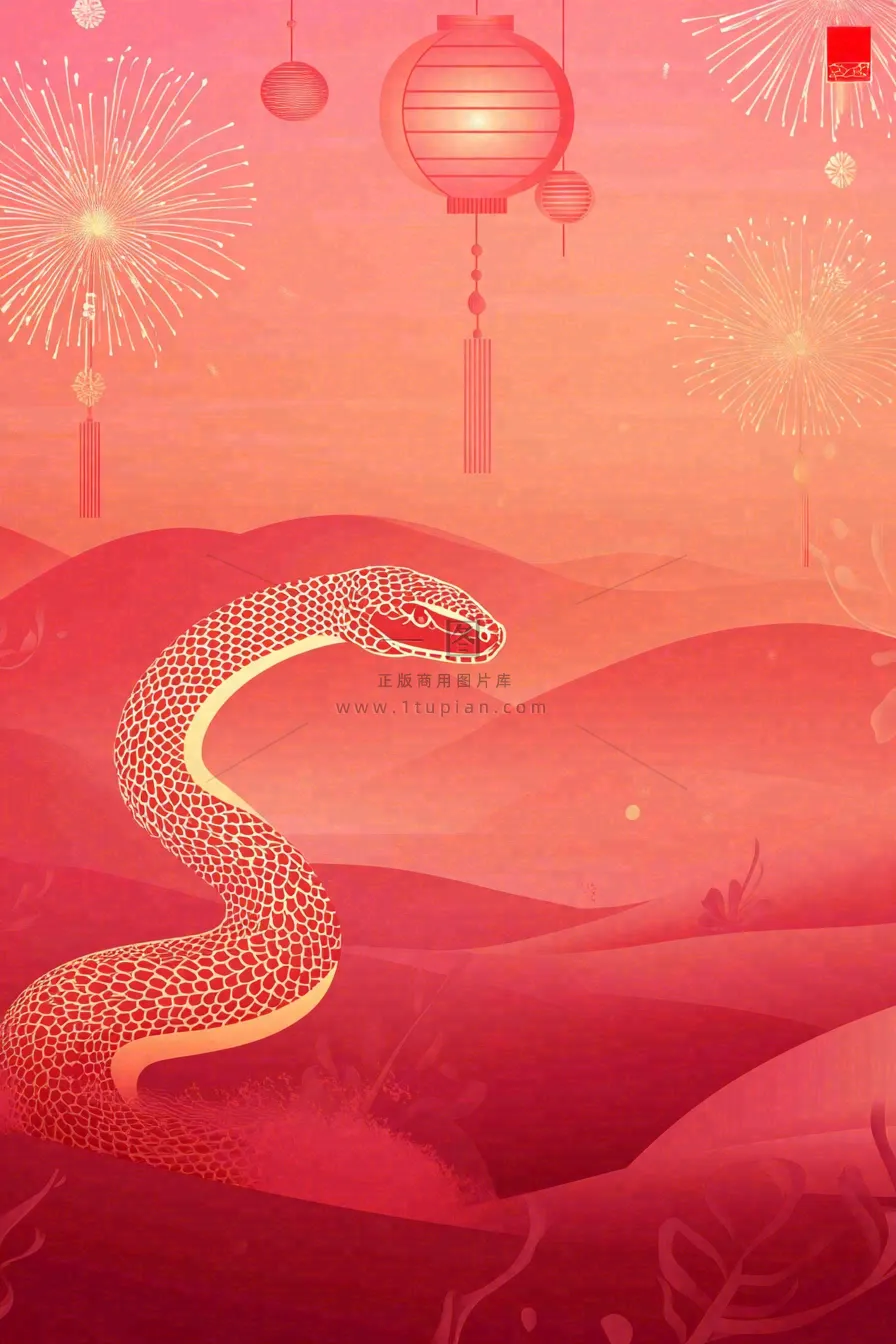 蛇年春节新年背景