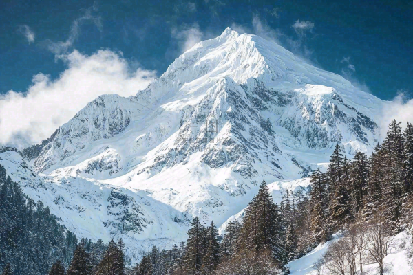 高原高山雪山风光风景摄影图