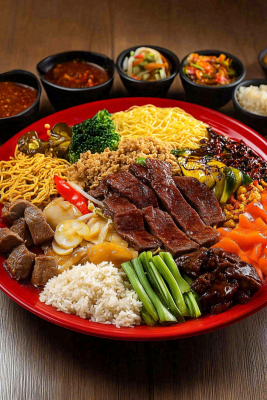 麻辣烫麻辣拌小吃美食摄影图