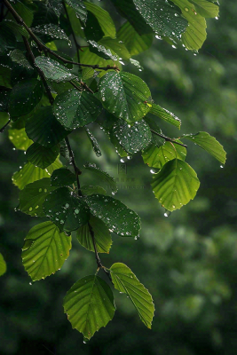 清晨植物绿叶上的露珠水滴雨水谷雨寒露摄影图 清晨植物绿叶上的露珠水滴雨水谷雨寒露摄影图