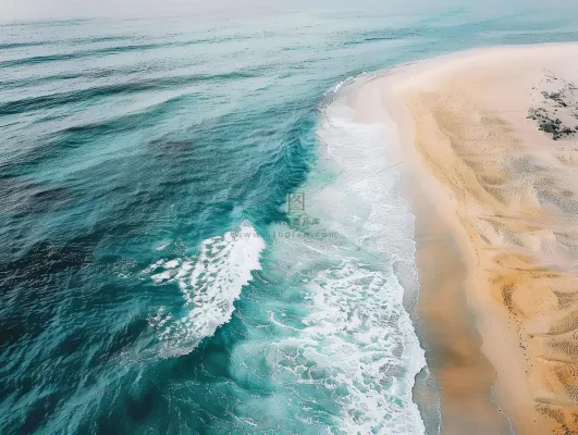 夏日海滩蓝色海洋度假摄影图