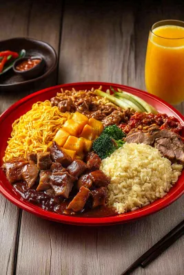 麻辣烫麻辣拌小吃美食摄影图