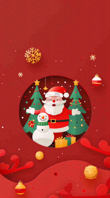 圣诞节卡通插画背景