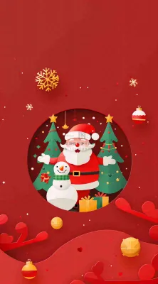 圣诞节卡通插画背景 圣诞节卡通插画背景