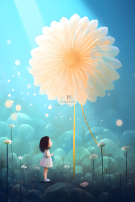 手绘插画花人物草原山森林大自然素材海报背景 手绘插画花人物草原山森林大自然素材海报背景