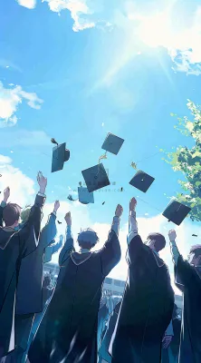 学生毕业季考试青春插画背景 学生毕业季考试青春插画背景