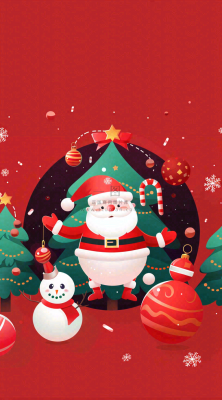 圣诞节卡通插画背景