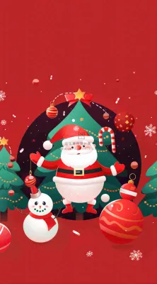 圣诞节卡通插画背景 圣诞节卡通插画背景