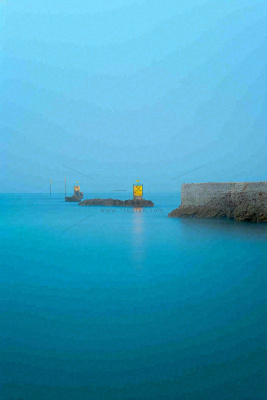 夏日海边海景蓝色清新海水游玩度假，大暑小暑