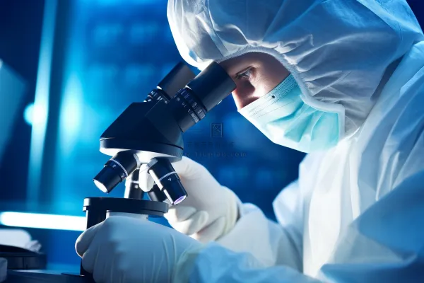 实验室医生显微镜观察医疗摄影图