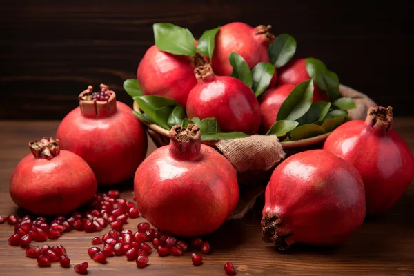 红石榴水果摄影图