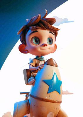 卡通飞行男孩少年可爱儿童节日,玩耍乐趣玩具 卡通飞行男孩少年可爱儿童节日,玩耍乐趣玩具