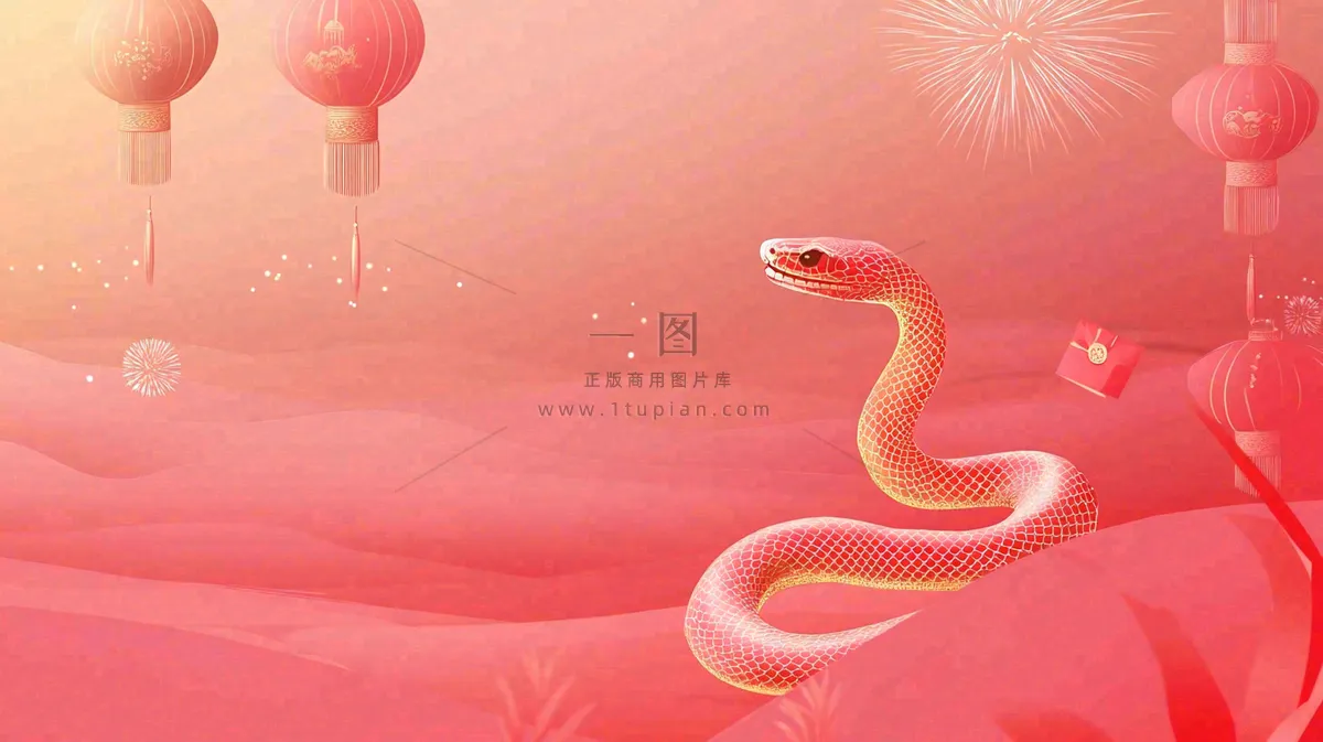 蛇年春节新年背景