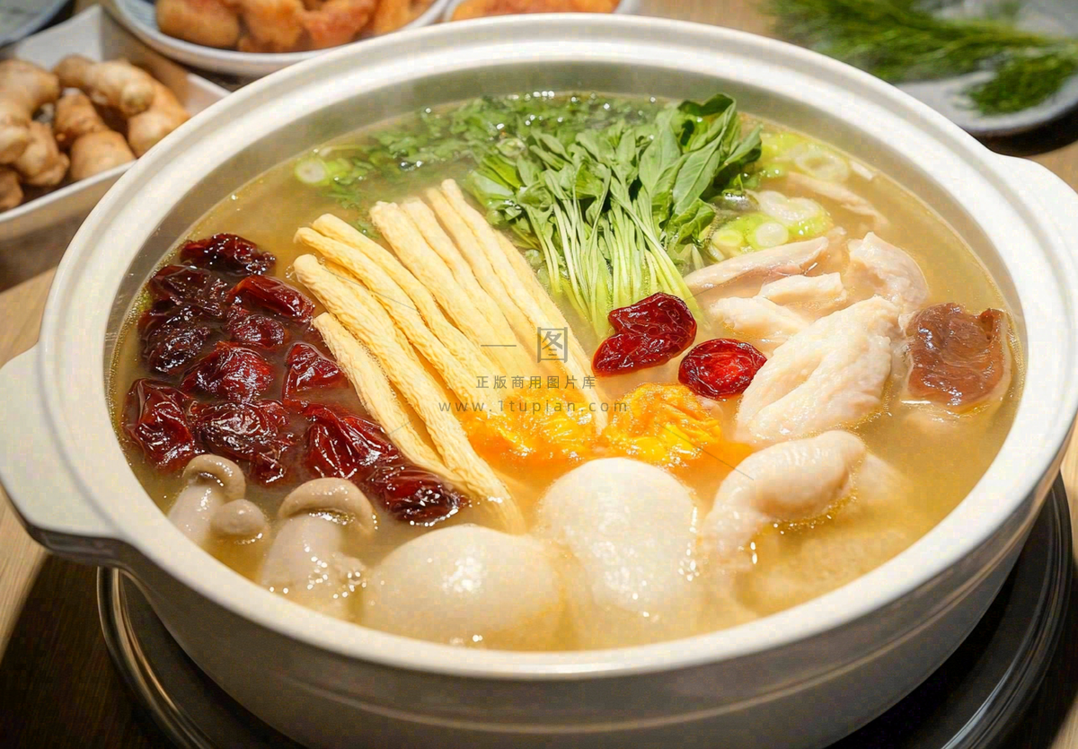 美味鸡汤煲汤营养美食摄影图