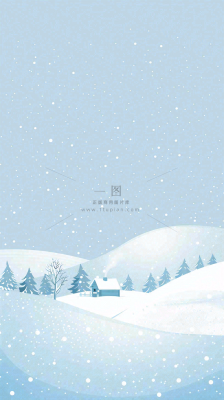 冬天白雪覆盖寒冷唯美雪景小寒插画背景 冬天白雪覆盖寒冷唯美雪景小寒插画背景