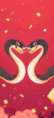 蛇年春节新年背景